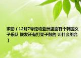 求助（12月7號炫動亞洲里面有個韓國女子樂隊 銀發(fā)還有打架子鼓的 叫什么組合）