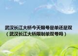 武漢長江大橋今天限號是單還是雙（武漢長江大橋限制單雙號嗎）