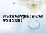 羽毛球冠軍張寧生活（羽毛球張寧為什么離婚）