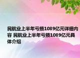 民航業(yè)上半年虧損1089億元詳細內(nèi)容 民航業(yè)上半年虧損1089億元具體介紹