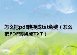 怎么把pdf轉換成txt免費（怎么把PDF轉換成TXT）