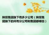 陜煤集團(tuán)旗下有多少公司（陜煤集團(tuán)旗下的所有分公司和集團(tuán)都哪些）