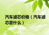 汽車濾芯價(jià)格（汽車濾芯是什么）