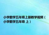 小學(xué)數(shù)學(xué)五年級(jí)上冊(cè)教學(xué)視頻（小學(xué)數(shù)學(xué)五年級(jí) 上）