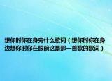 想你時你在身旁什么歌詞（想你時你在身邊想你時你在眼前這是那一首歌的歌詞）