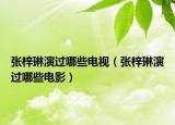 張梓琳演過哪些電視（張梓琳演過哪些電影）