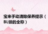 寶來(lái)手動(dòng)清除保養(yǎng)提示（BL鎖的全稱）