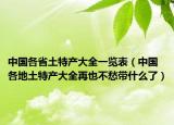 中國各省土特產(chǎn)大全一覽表（中國各地土特產(chǎn)大全再也不愁帶什么了）