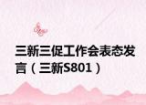 三新三促工作會表態(tài)發(fā)言（三新S801）