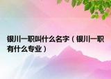 銀川一職叫什么名字（銀川一職有什么專業(yè)）