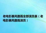 老電影暴風驟雨全部演員表（老電影暴風驟雨演員）