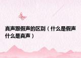 真聲跟假聲的區(qū)別（什么是假聲什么是真聲）
