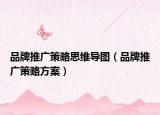 品牌推廣策略思維導(dǎo)圖（品牌推廣策略方案）