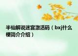半仙解說迷宮激活碼（bxj什么梗簡介介紹）