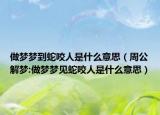 做夢(mèng)夢(mèng)到蛇咬人是什么意思（周公解夢(mèng):做夢(mèng)夢(mèng)見(jiàn)蛇咬人是什么意思）