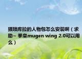 猥瑣庫拉的人物包怎么安裝?。ㄇ笾鷡 拳皇mugen wing 2.0可以用么）