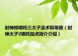 封神榜哪吒三太子法術(shù)和等級（封神太子2哪吒加點(diǎn)簡介介紹）