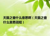 天籟之音什么意思?。ㄌ旎[之音什么意思簡短）