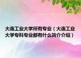 大連工業(yè)大學所有專業(yè)（大連工業(yè)大學?？茖I(yè)都有什么簡介介紹）