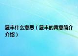 晟豐什么意思（晟豐的寓意簡介介紹）