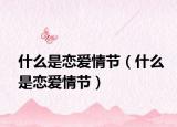 什么是戀愛(ài)情節(jié)（什么是戀愛(ài)情節(jié)）