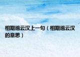 相期邈云漢上一句（相期邈云漢的意思）