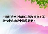 中國(guó)好聲音小情歌王琪瑋 多亮（王琪偉多亮誰唱小情歌更早）