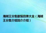 海賊王分集劇情目錄大全（海賊王分集介紹簡(jiǎn)介介紹）