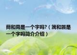 蔄和苘是一個字嗎?（箎和篪是一個字嗎簡介介紹）