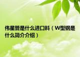 偉星管是什么進(jìn)口料（W型鋼是什么簡(jiǎn)介介紹）