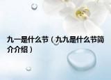 九一是什么節(jié)（九九是什么節(jié)簡介介紹）