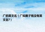 廣的英文名（廣知美子有沒(méi)有英文名?）