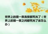 世界上的豬一夜直接都死光了（世界上的豬一夜之間都死光了該怎么辦）
