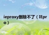ieproxy刪除不了（IEpro）