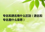 專名和通名有什么區(qū)別（通名和專名是什么意思）