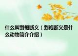 什么叫割袍斷義（割袍斷義是什么動(dòng)物簡(jiǎn)介介紹）