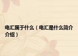 電匯屬于什么（電匯是什么簡(jiǎn)介介紹）
