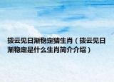 撥云見日漸穩(wěn)定猜生肖（撥云見日漸穩(wěn)定是什么生肖簡(jiǎn)介介紹）