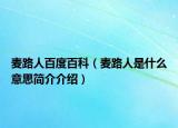 麥路人百度百科（麥路人是什么意思簡(jiǎn)介介紹）