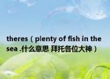 theres（plenty of fish in the sea .什么意思 拜托各位大神）