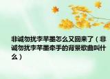 非誠(chéng)勿擾李芊墨怎么又回來(lái)了（非誠(chéng)勿擾李芊墨牽手的背景歌曲叫什么）