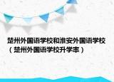 楚州外國語學校和淮安外國語學校（楚州外國語學校升學率）