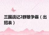 三國(guó)戰(zhàn)記2群雄爭(zhēng)霸（出招表）