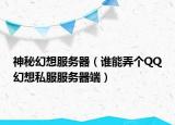 神秘幻想服務(wù)器（誰能弄個(gè)QQ幻想私服服務(wù)器端）
