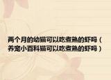 兩個月的幼貓可以吃煮熟的蝦嗎（養(yǎng)寵小百科貓可以吃煮熟的蝦嗎）