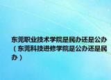 東莞職業(yè)技術(shù)學(xué)院是民辦還是公辦（東莞科技進修學(xué)院是公辦還是民辦）