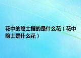 花中的隱士指的是什么花（花中隱士是什么花）