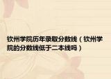 欽州學院歷年錄取分數(shù)線（欽州學院的分數(shù)線低于二本線嗎）