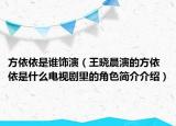 方依依是誰(shuí)飾演（王曉晨演的方依依是什么電視劇里的角色簡(jiǎn)介介紹）