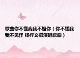 歌曲你不懂我我不怪你（你不懂我我不見(jiàn)怪 楊梓文祺演唱歌曲）